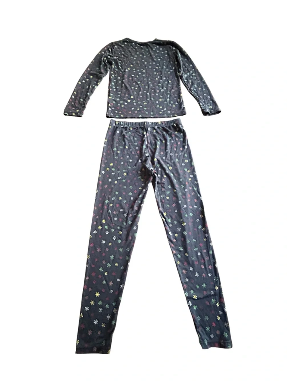 32 Degrees Kids Navy Snowflake Base Layer Set Layering Set Pajamas Size Medium
